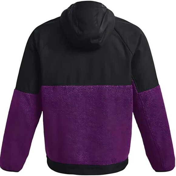 NWT Under Armour Men's Mission Boucle Anorak Hooded Purple Jacket - Picture 6 of 7